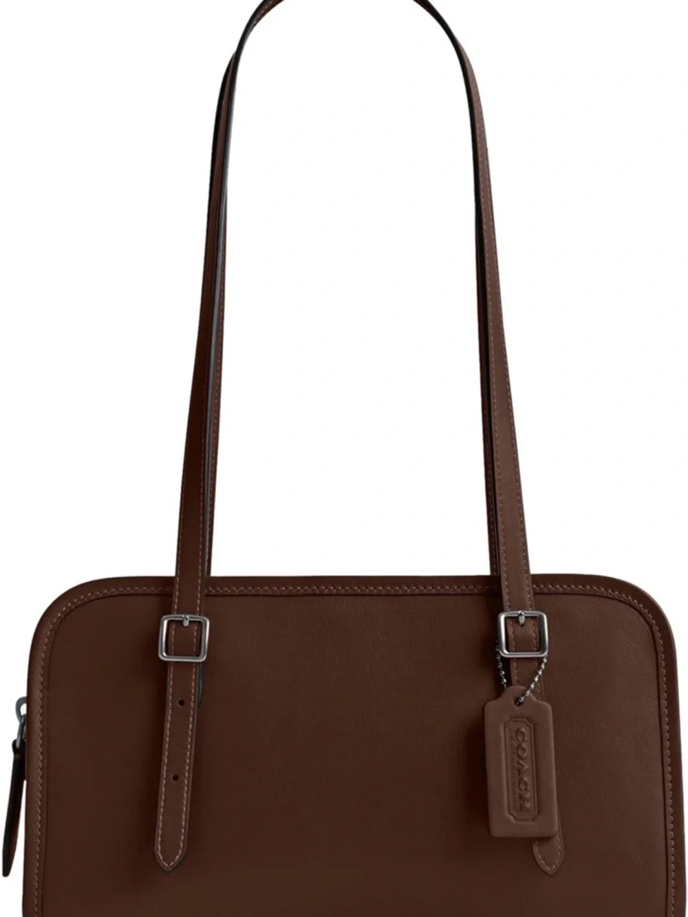 Coach Swing Zip Glovetanned Leather Shoulder Bag- Maple - Picture 1 of 11